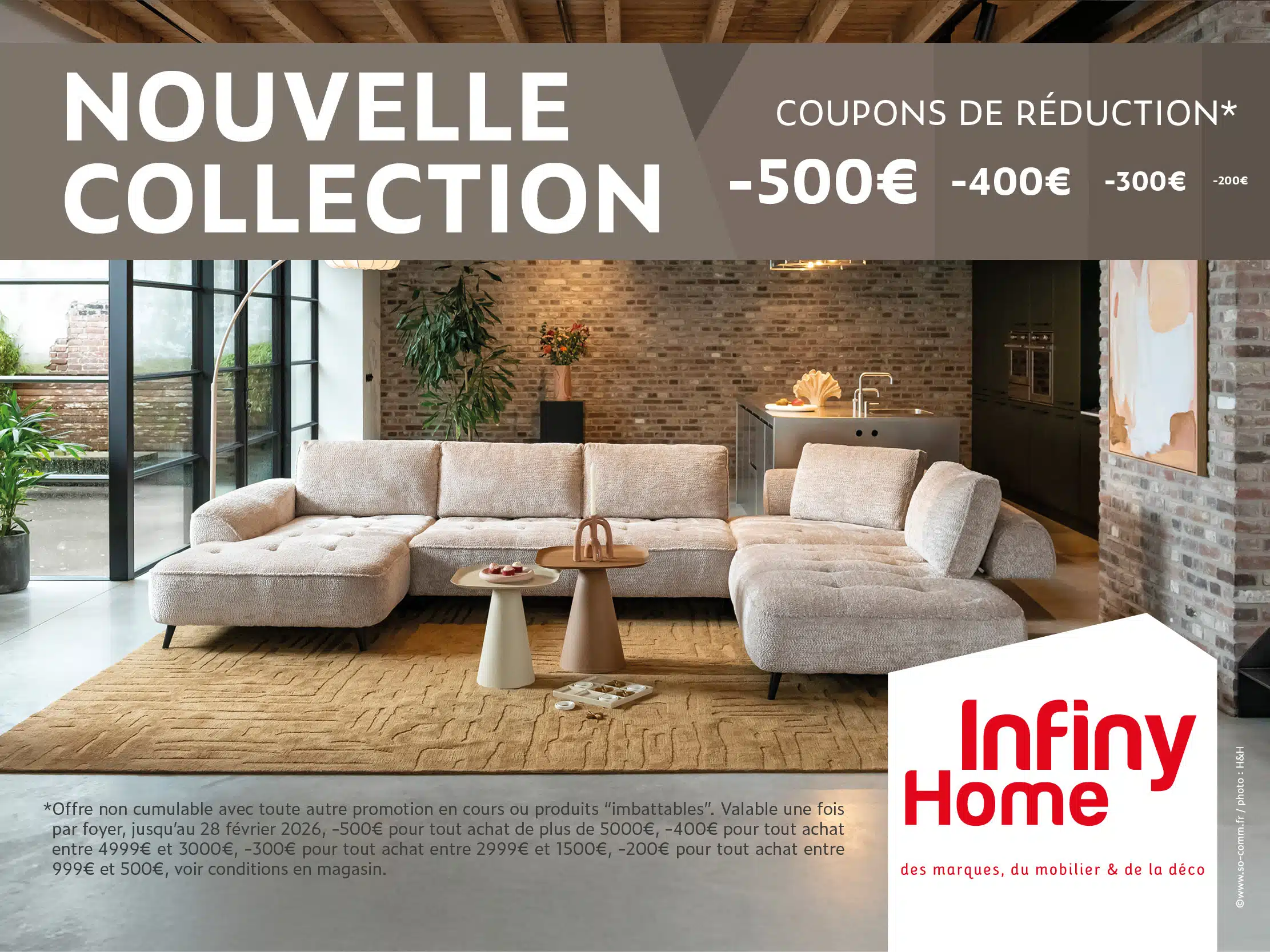 Promos du moment sur le mobilier et la déco chez Infiny Home