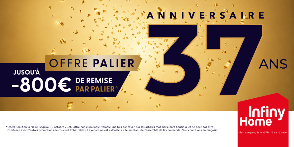Promos du moment sur le mobilier et la déco chez Infiny Home